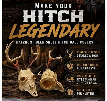 Deer Skull Hitch Ball Cover